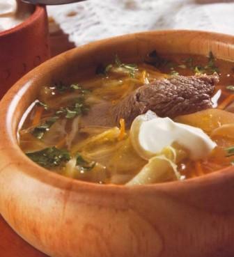Расольник с копченой грудинкой